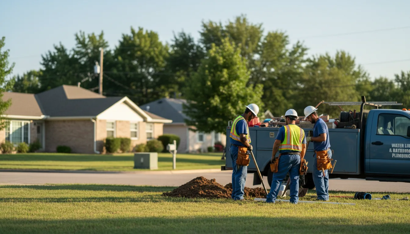Residential water line and bathroom plumbing service in Holbrook, NY